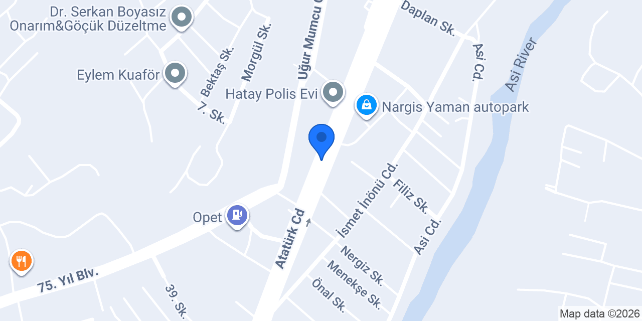 Taksii Antakya konumu