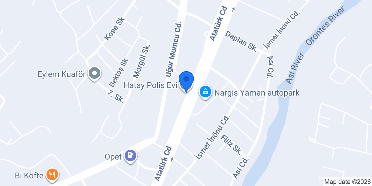 Hatay Polis Evi konumu