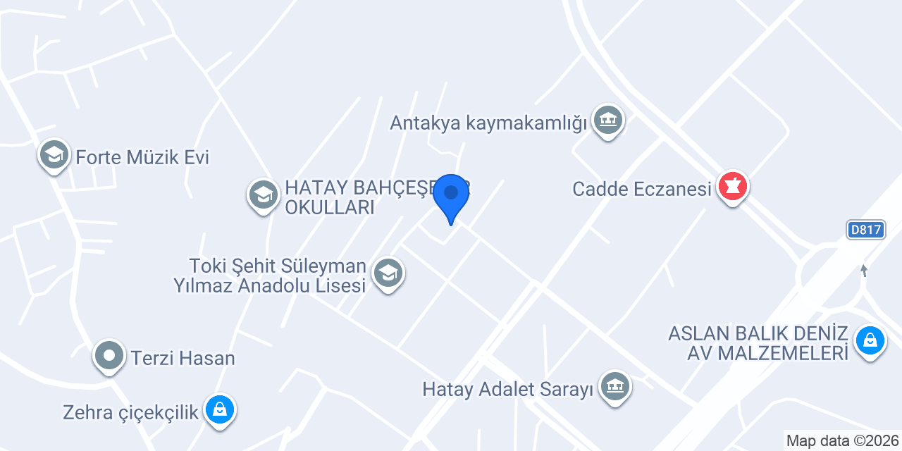 Antakya İlçe Sağlık Müdürlüğü konumu