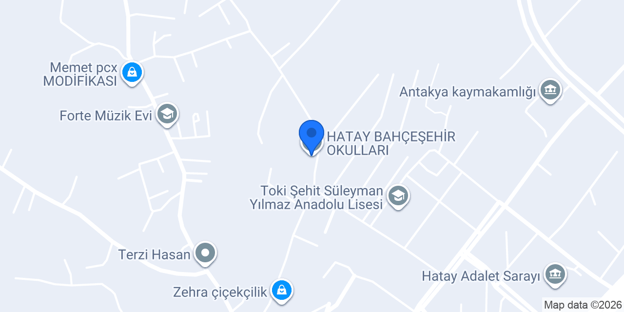 HATAY BAHÇEŞEHİR OKULLARI konumu