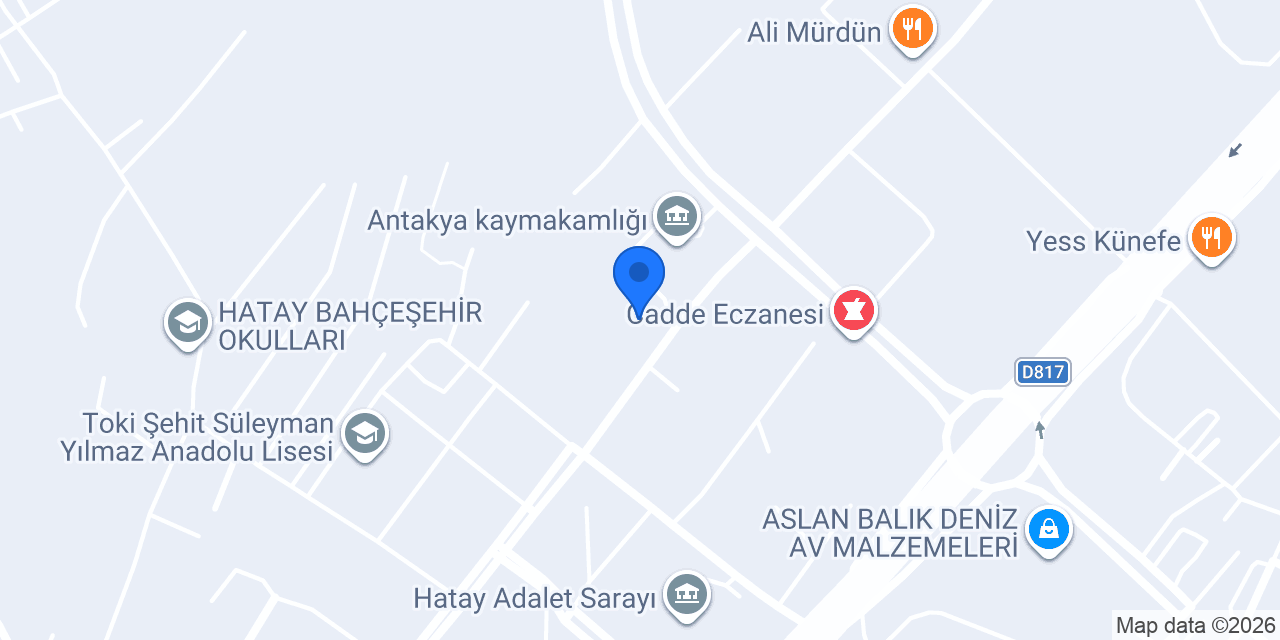 Antakya İlçe Emniyet Müdürlüğü konumu