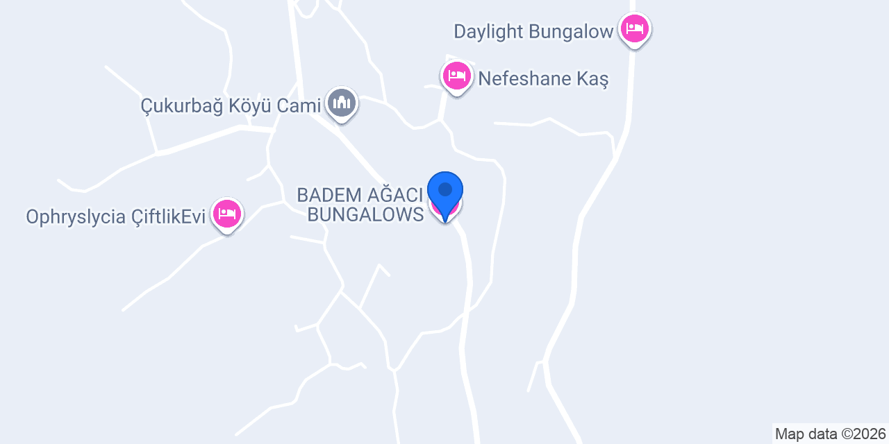 BADEM AĞACI BUNGALOWS konumu