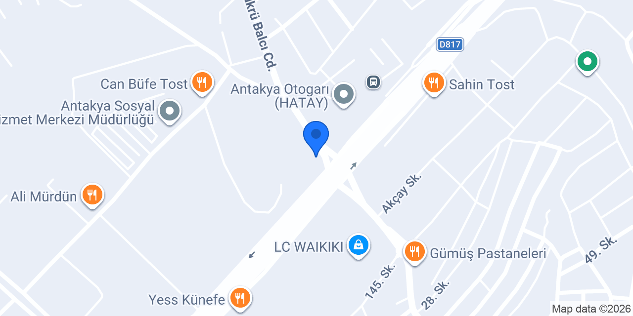 Adıyörem Çiğ Köfte Cafe Antakya konumu