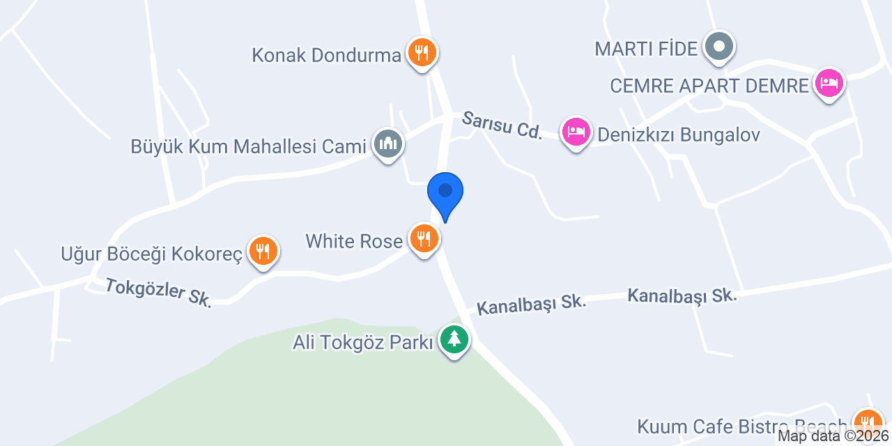 Köşk bungalow&cafe konumu