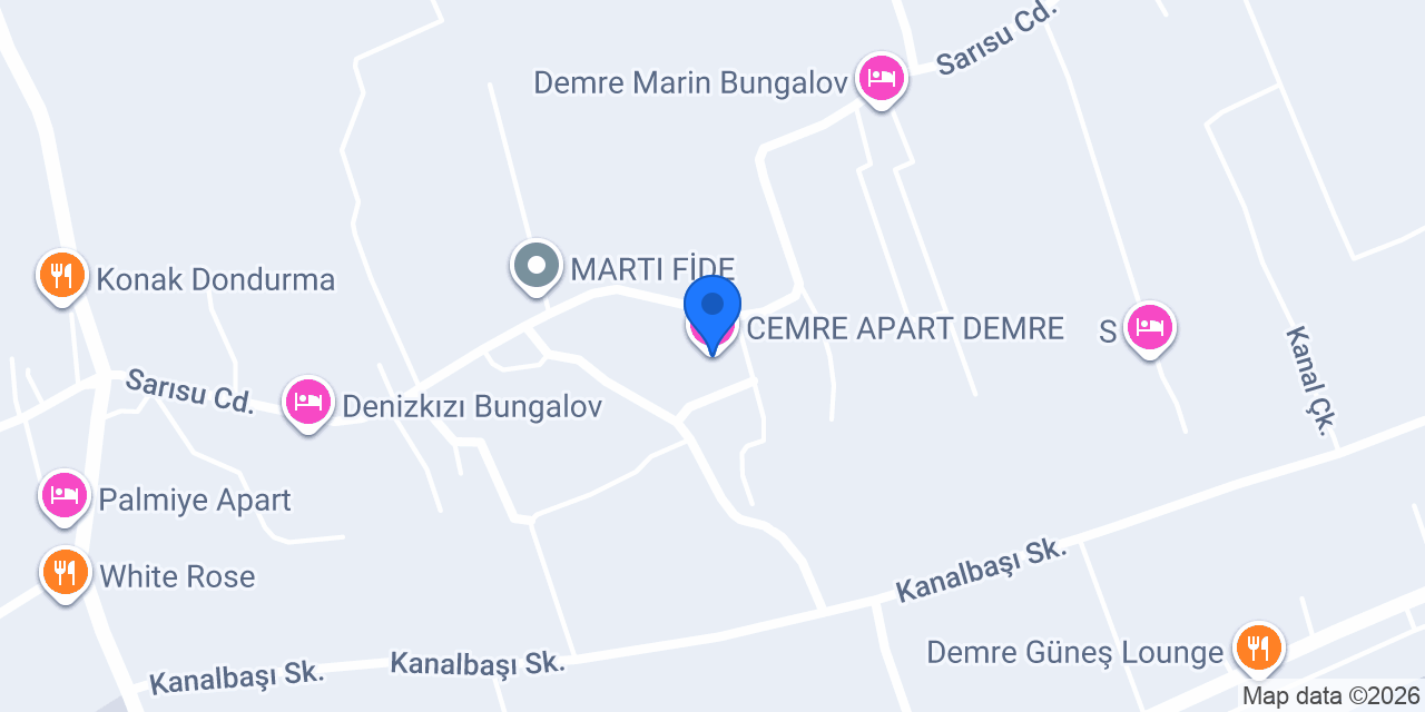 CEMRE APART DEMRE konumu