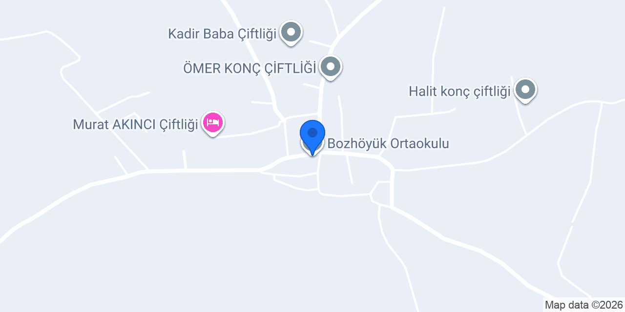 Bozhöyük Ortaokulu konumu