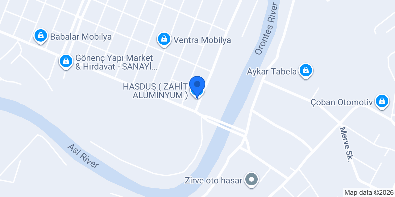 HASDUŞ ( ZAHİT ALÜMİNYUM ) konumu