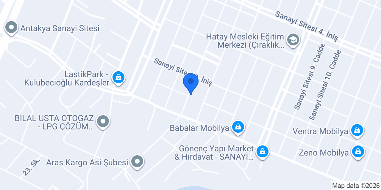 HATAY YAŞAM MOBİLYA konumu