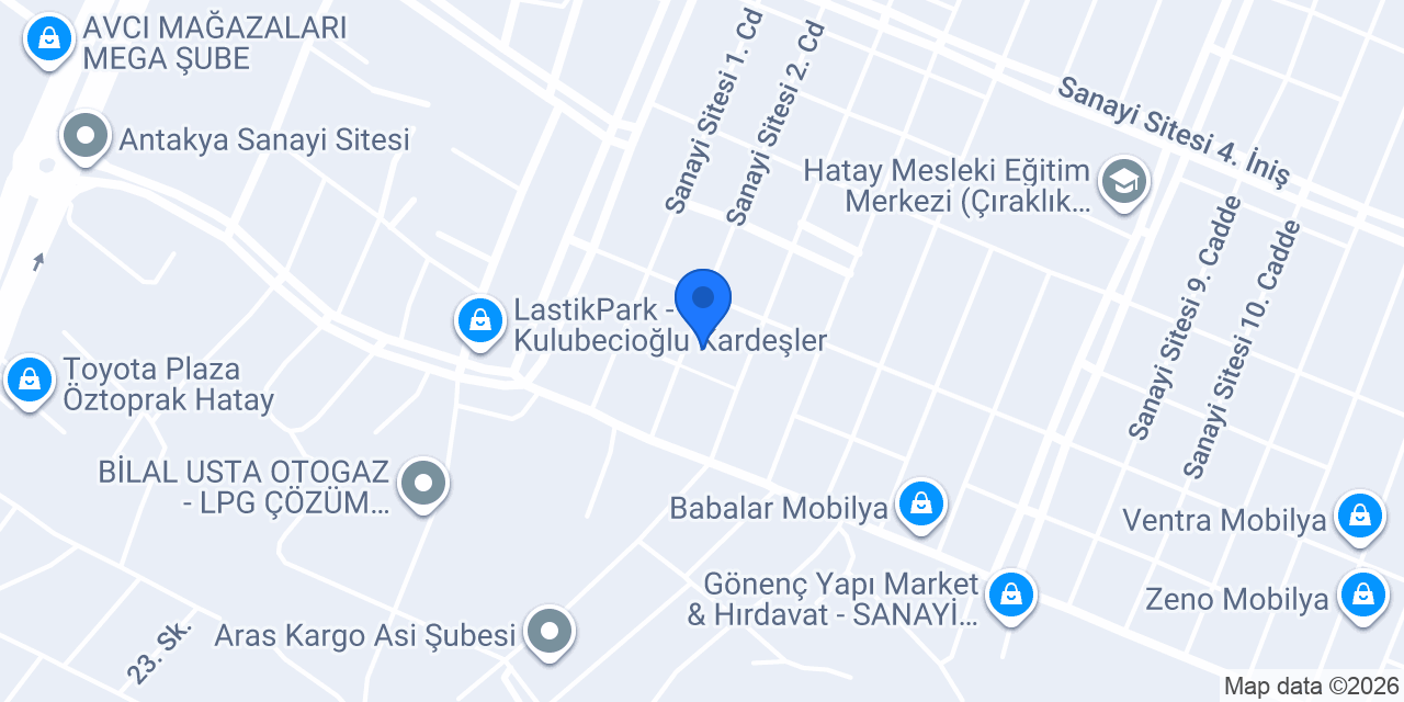 Akçaylar Mobilya konumu