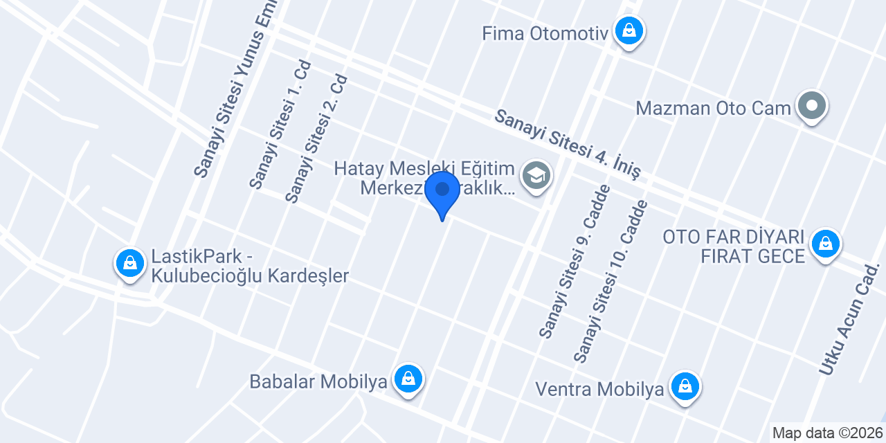 Kelebek Mobilya - Hatay Antakya konumu