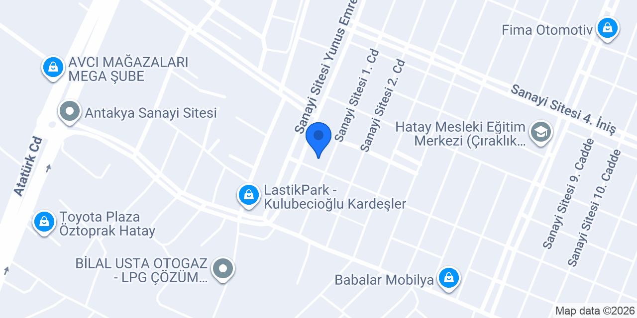 Hatay Kardeş Mobilya konumu
