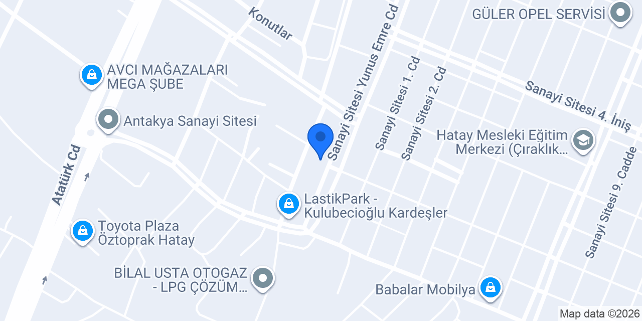 Çelik Otomotiv Özel Servis konumu