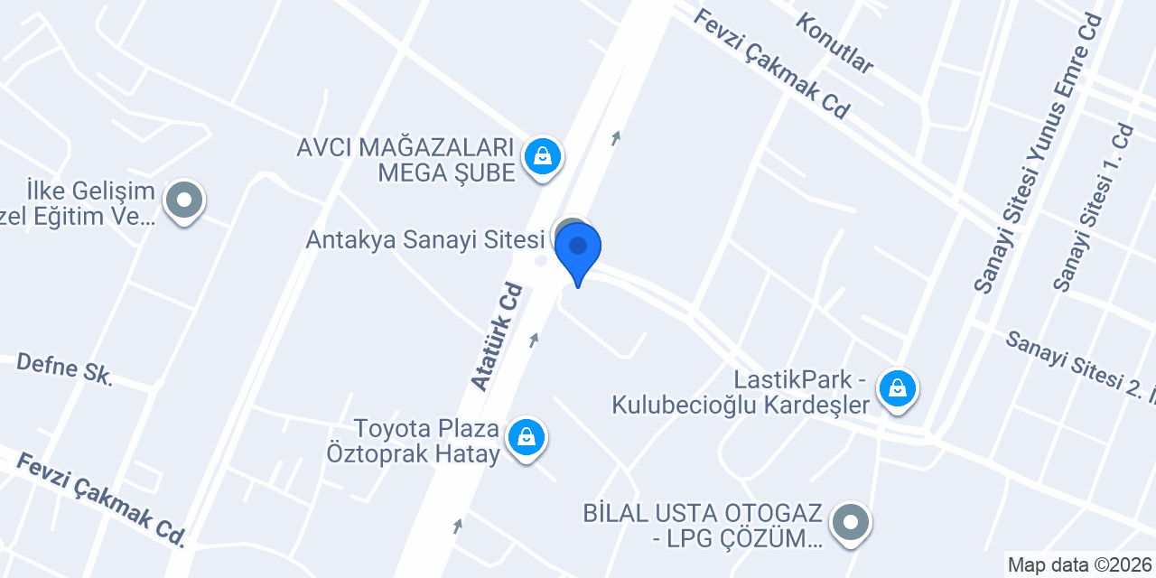 Hatay Çayır Group Rentacar konumu
