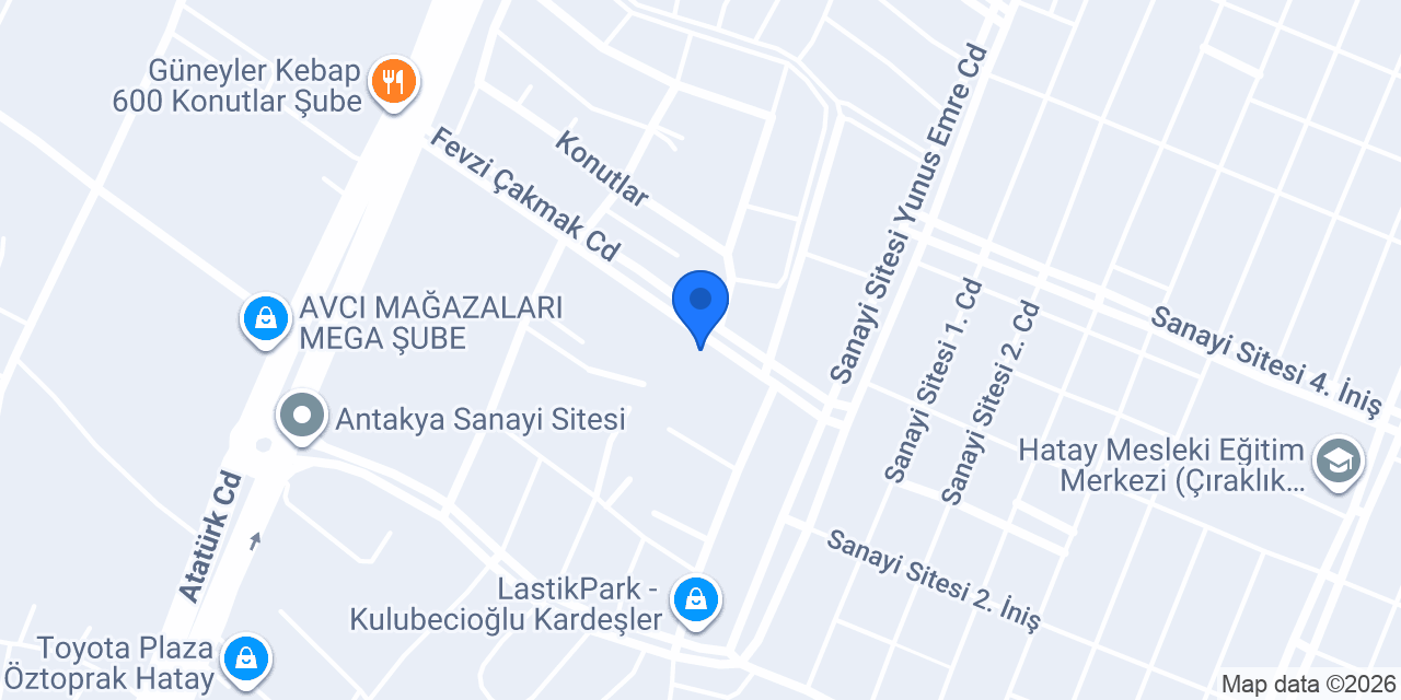 Evrim Elektrik Antakya konumu
