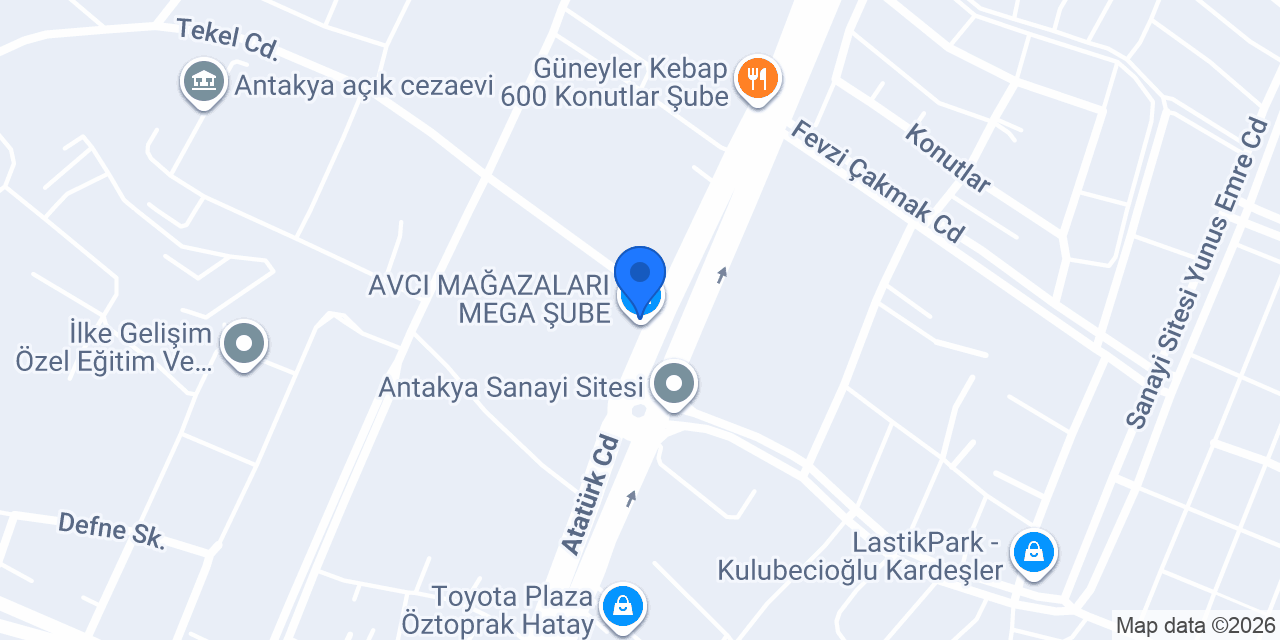 Abm Dekor Hatay Perde Dünyası konumu