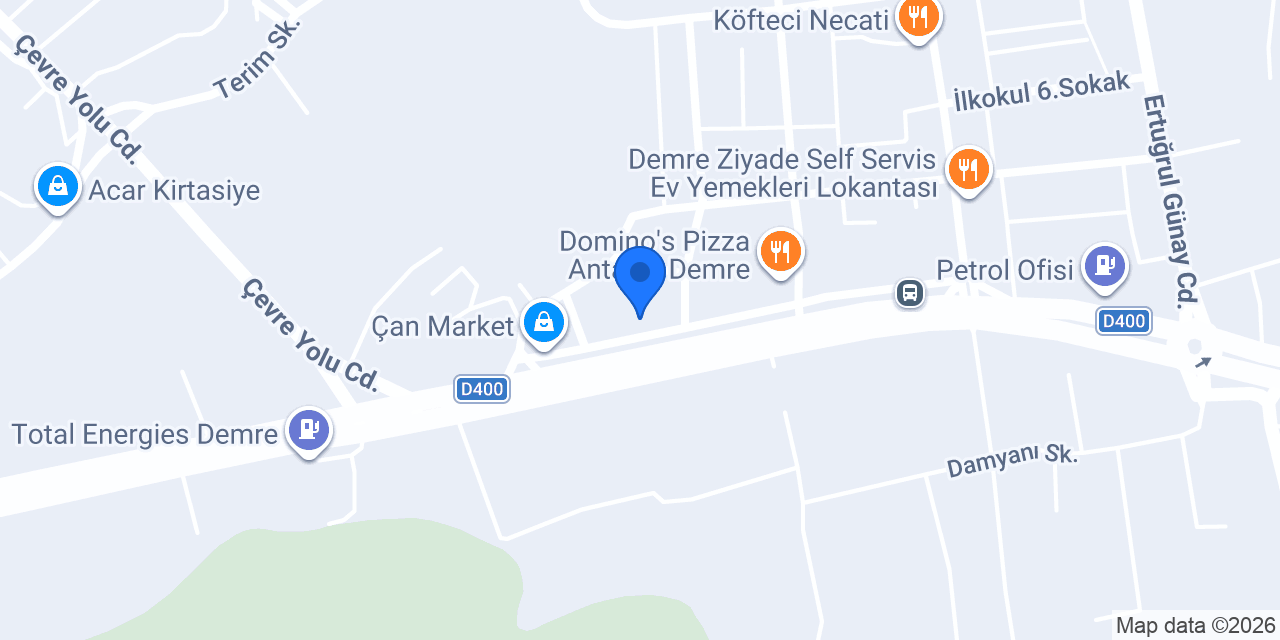 Aras Kargo Demre Şubesi konumu