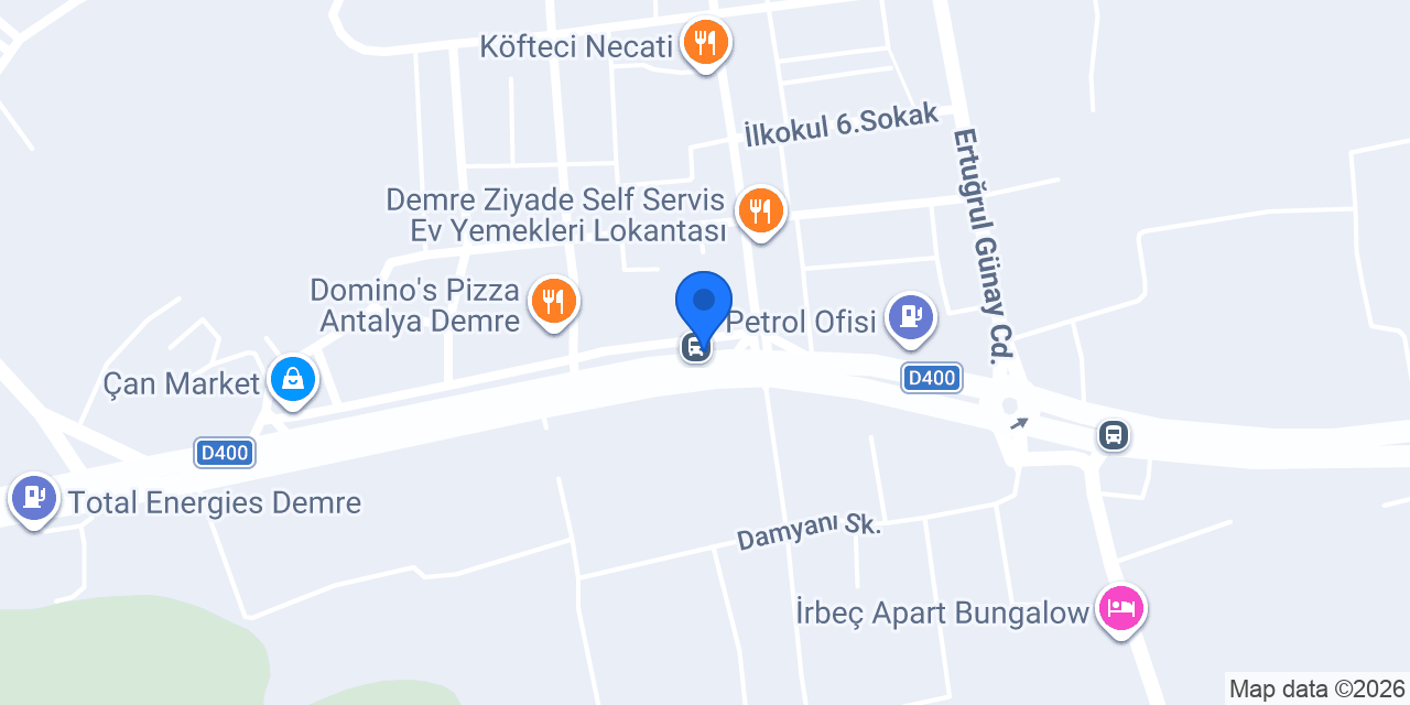 AB AUTO DEMRE konumu