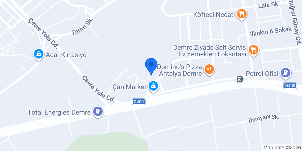DEMRE İLÇE SAĞLIK MÜDÜRLÜĞÜ konumu