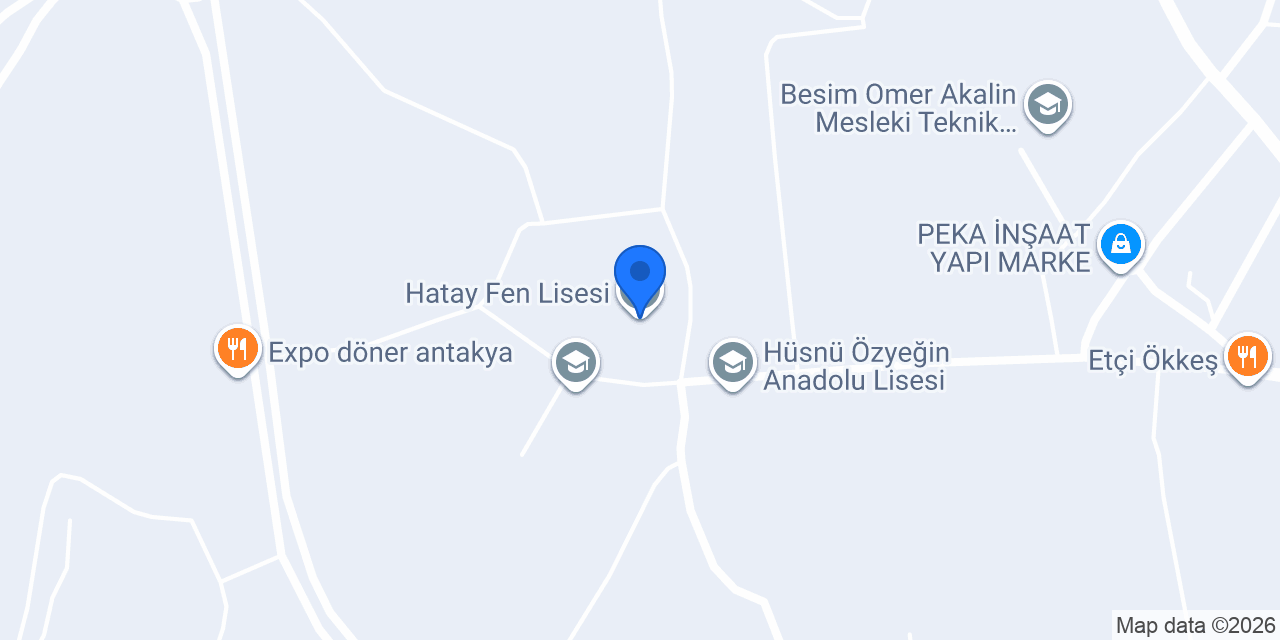Hatay Fen Lisesi konumu