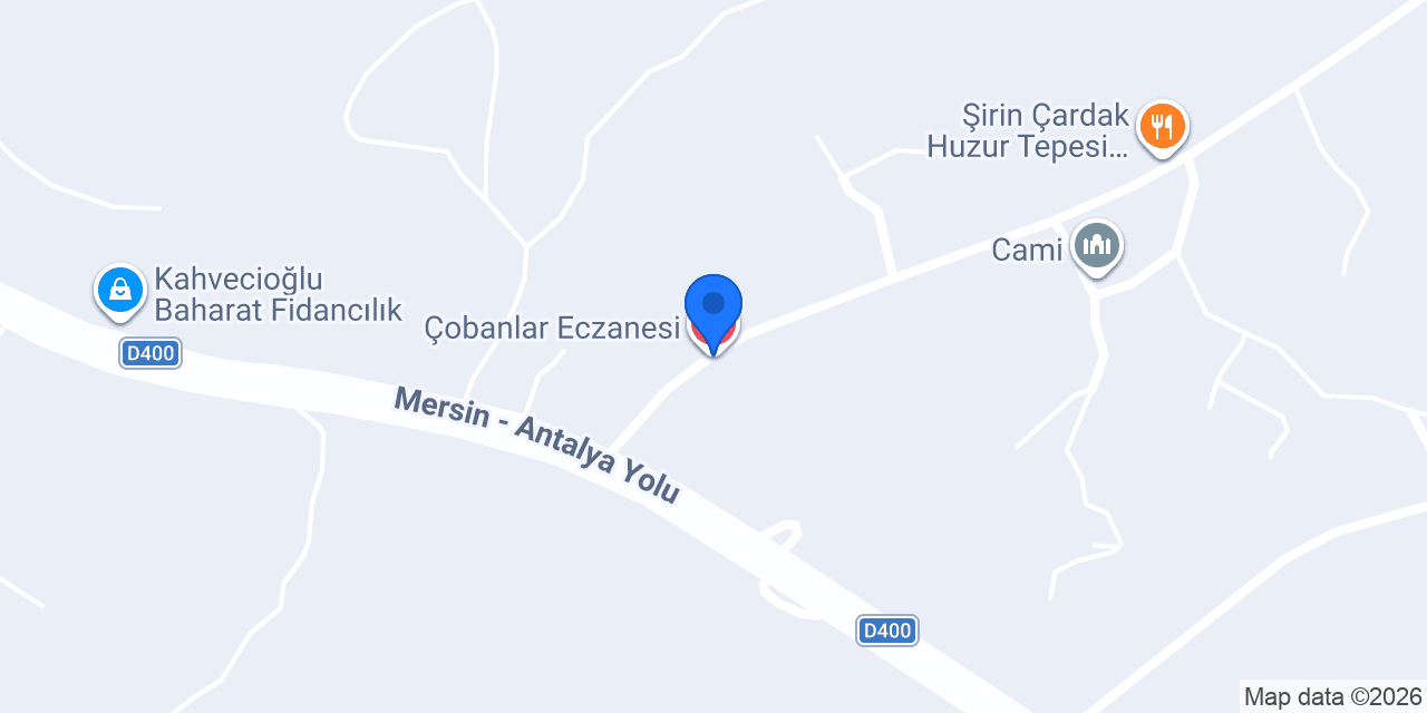 Çobanlar Eczanesi konumu