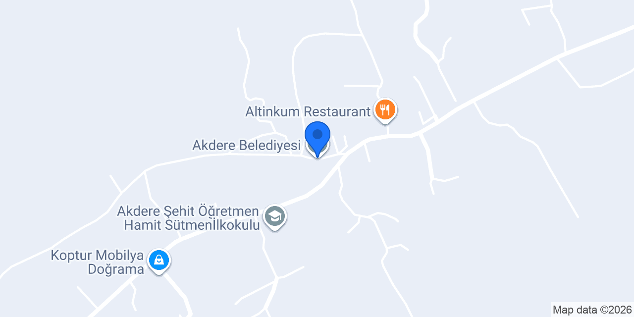 Akdere Belediyesi konumu