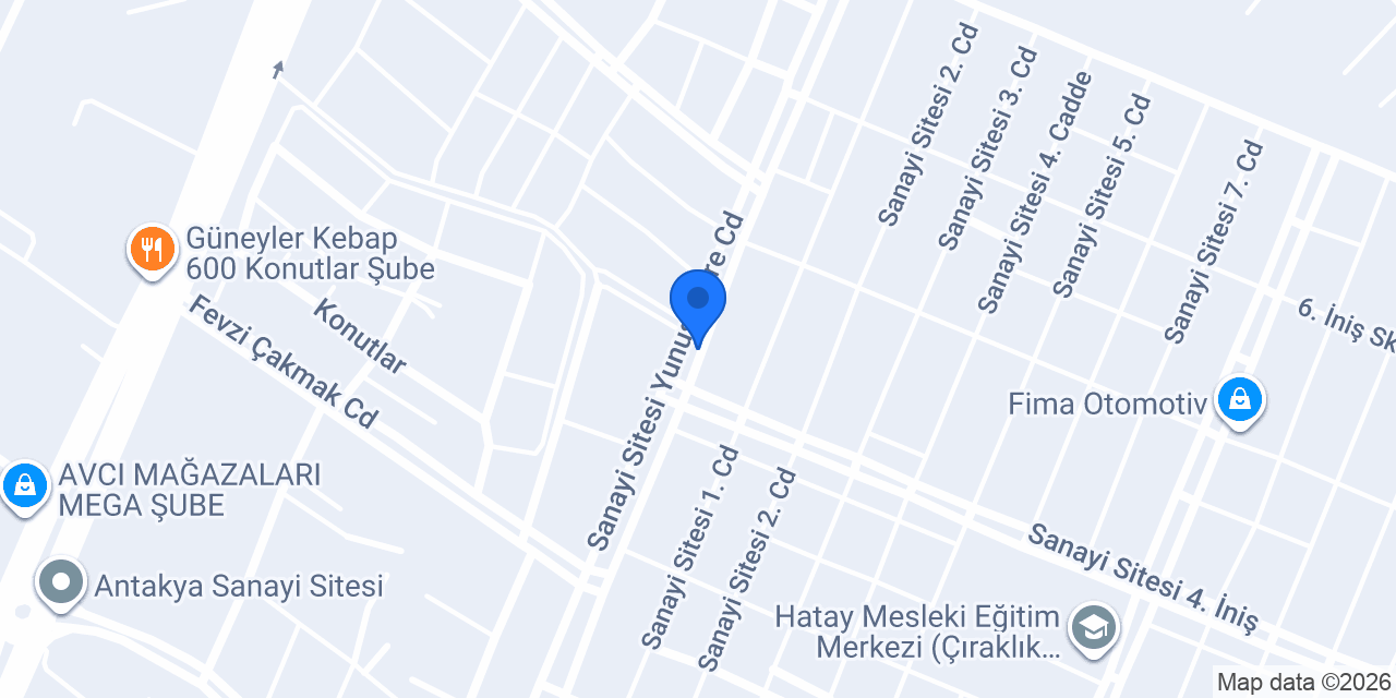Antakya Ford Özel Servisi konumu