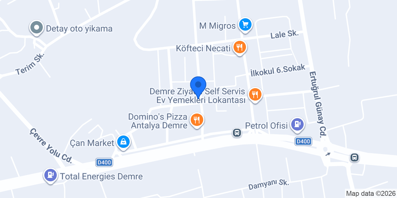 Mekan belli demre konumu
