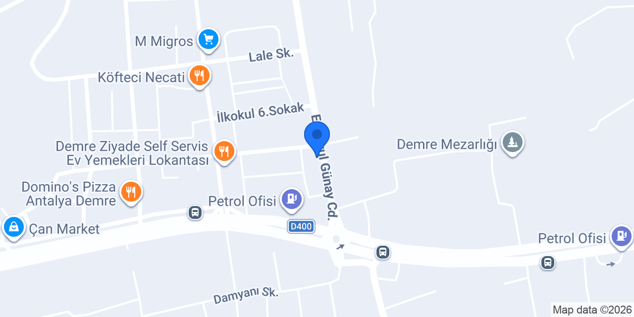 Demre Merkez Tarım konumu