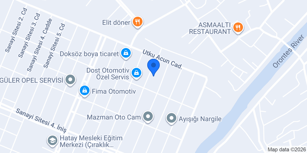 Uzman ustalar Oto Boya atölyesi konumu