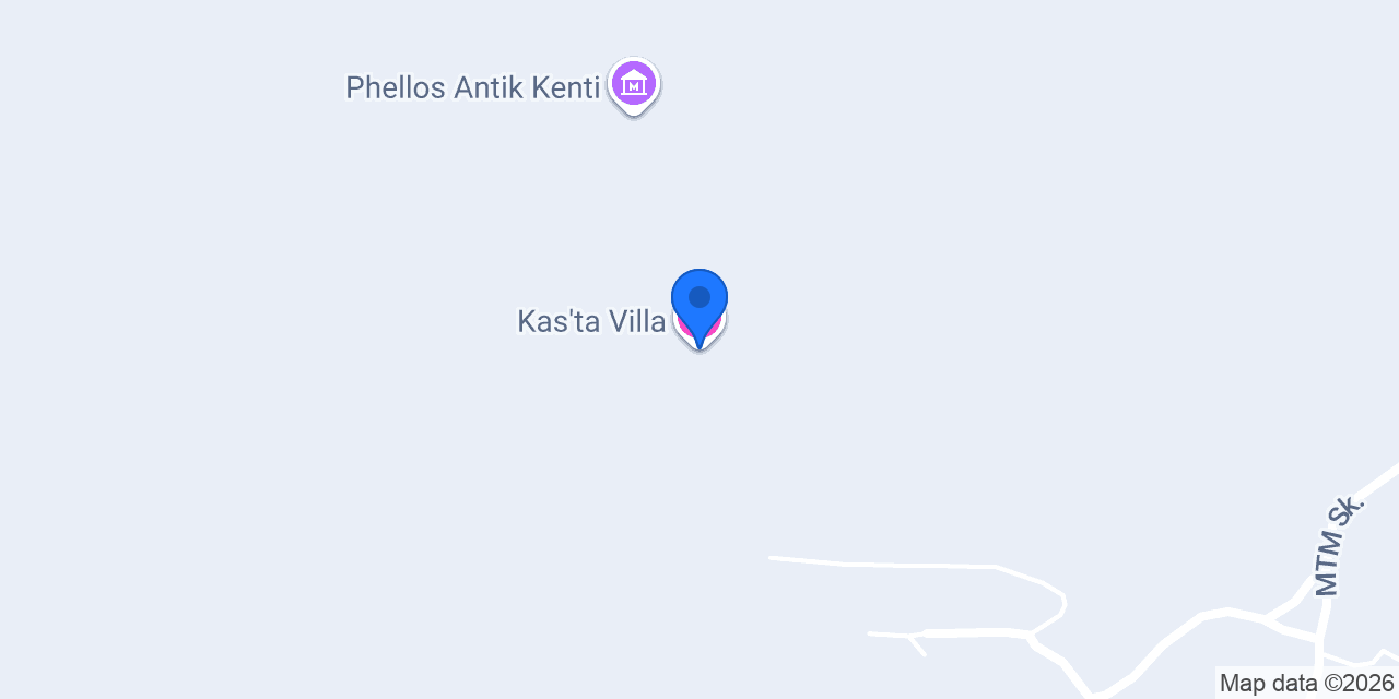 Kas'ta Villa konumu