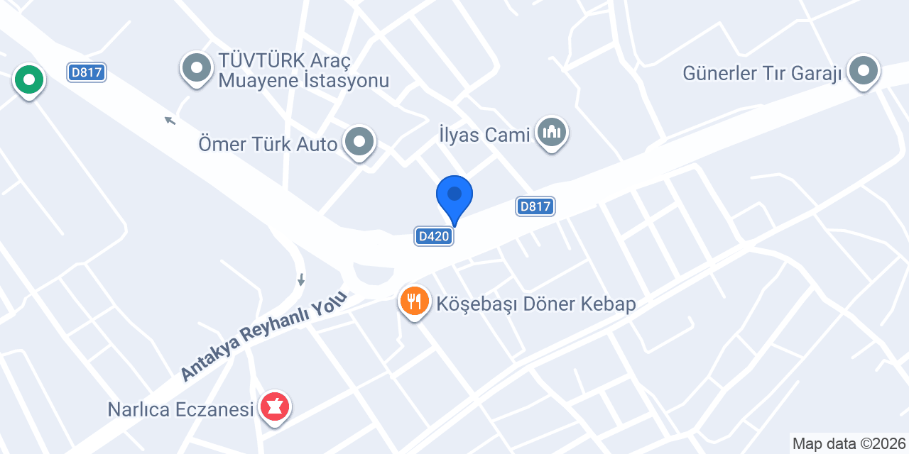 Hatay Defne Yemekçilik konumu