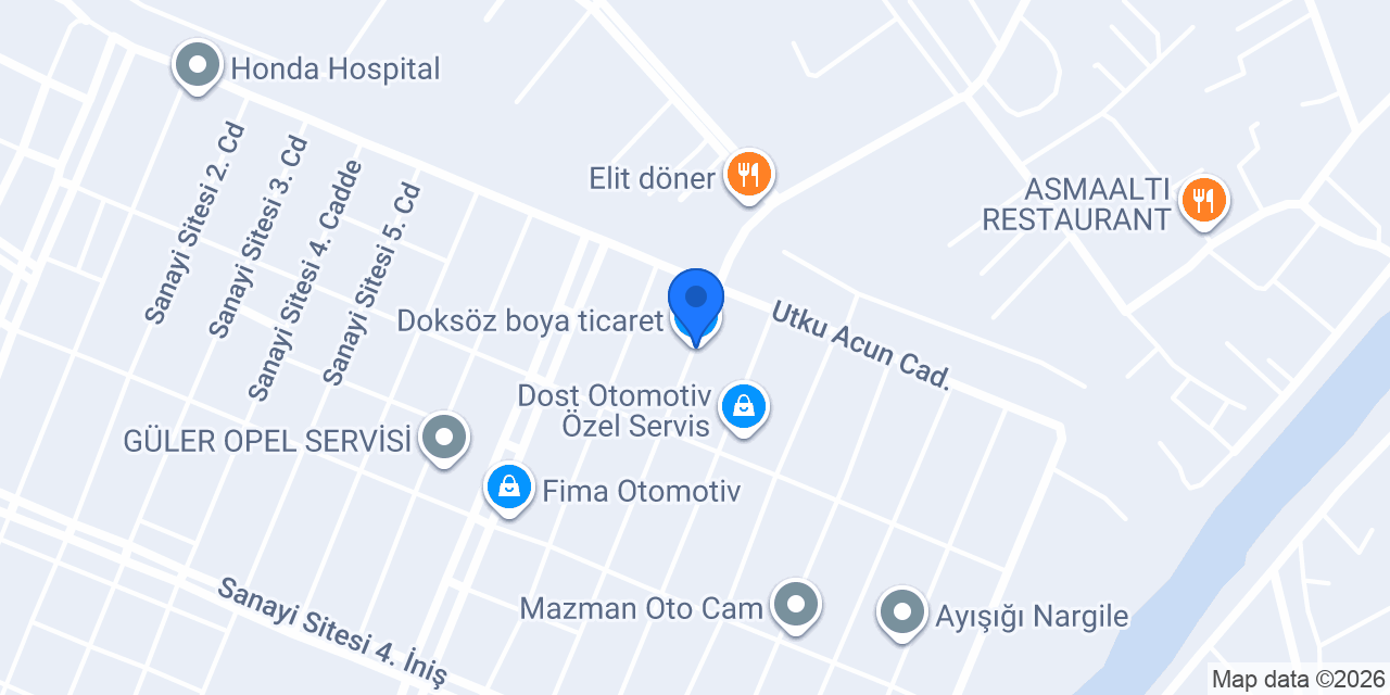Doksöz boya ticaret konumu