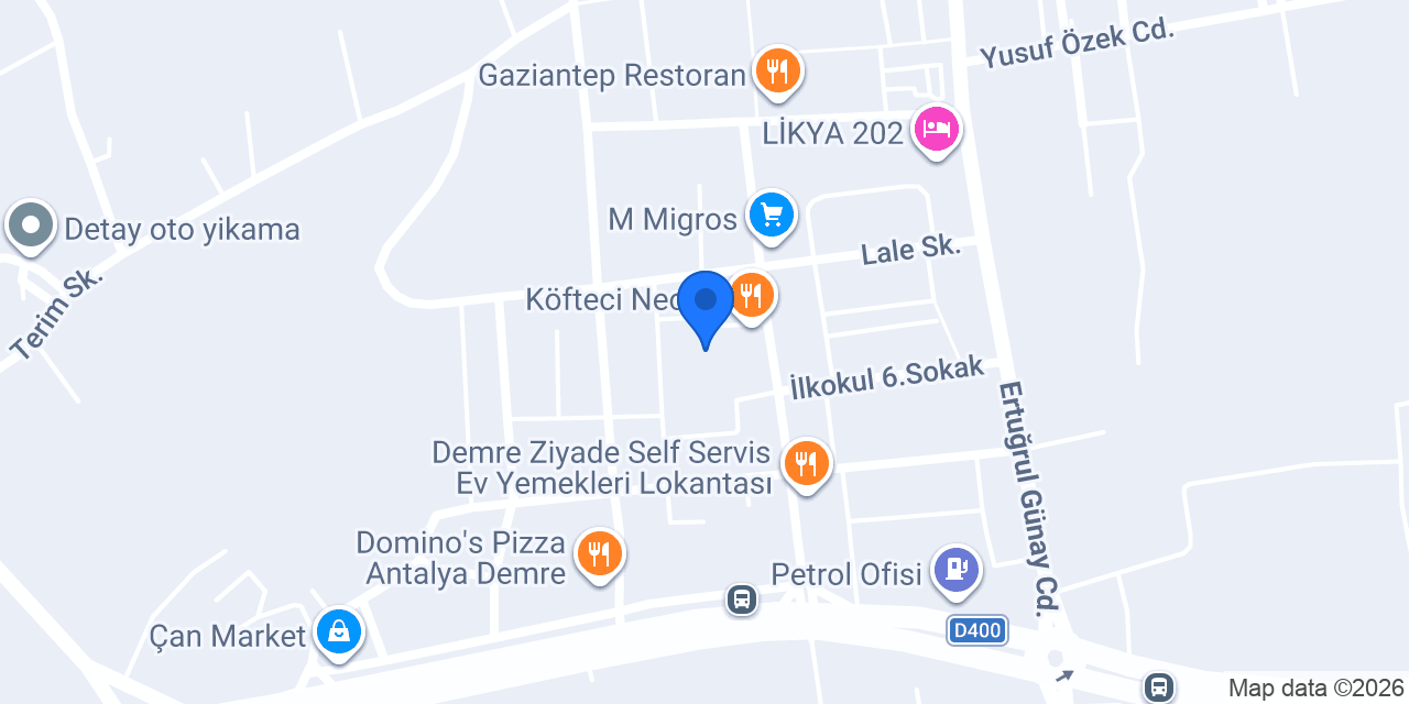 Demre Tantuni konumu