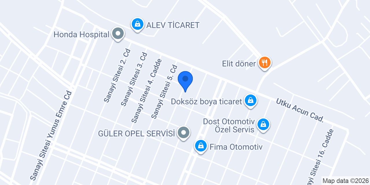 Dinç Metal konumu