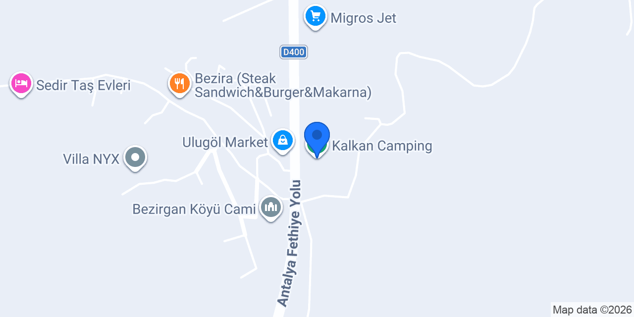 Kalkan Camping konumu