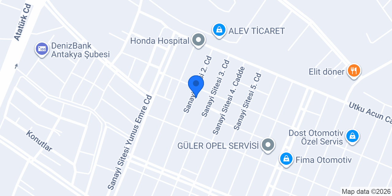 Hatay Öncü Otogaz konumu