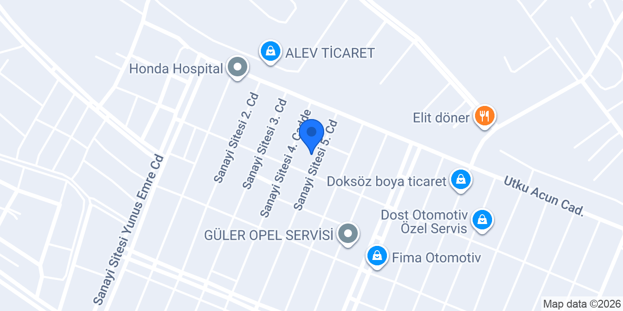 EZER Oto Yedek Parça konumu