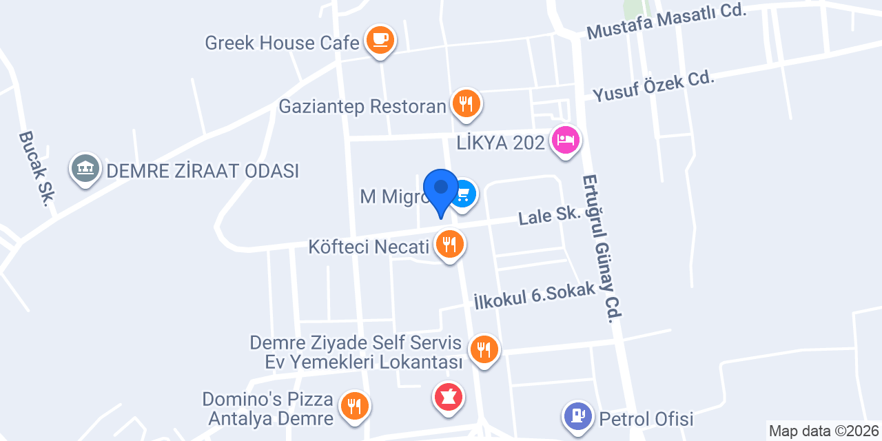 Pizza Tomato Demre konumu