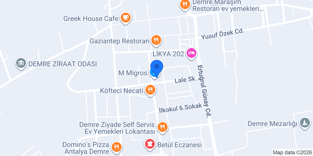 Yapı Kredi - Demre Şubesi konumu