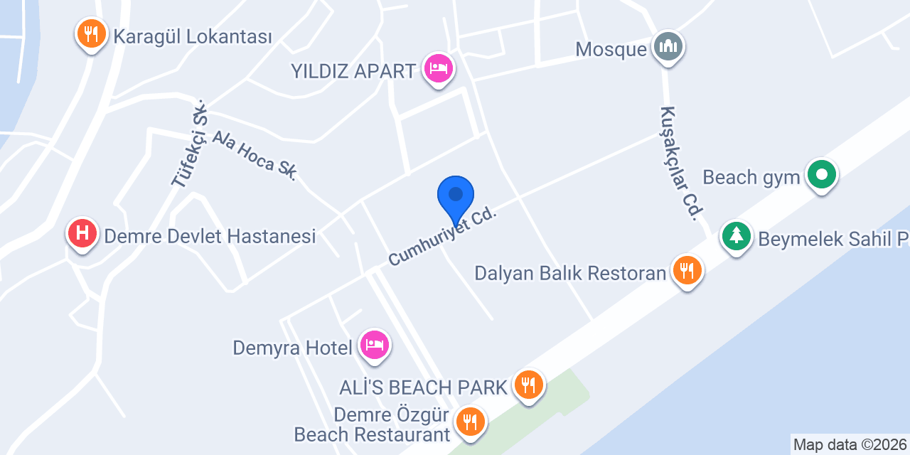 Demre Apart konumu