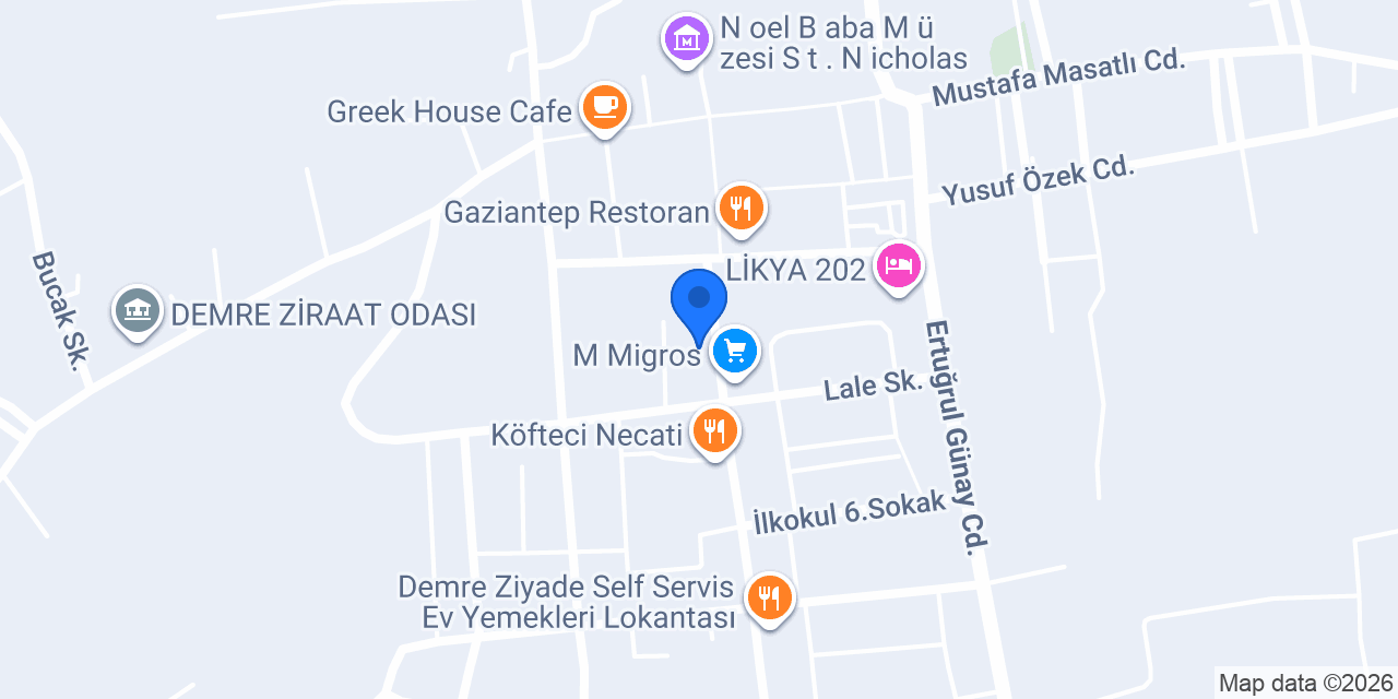 Halkbank Demre Şubesi konumu