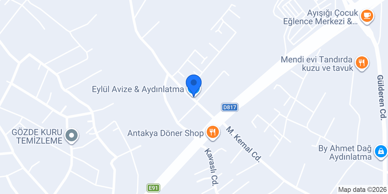 Eylül Avize & Aydınlatma konumu