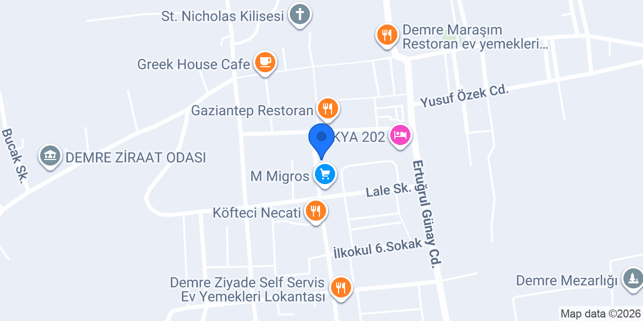 Demre Sabancı Pastanesi konumu