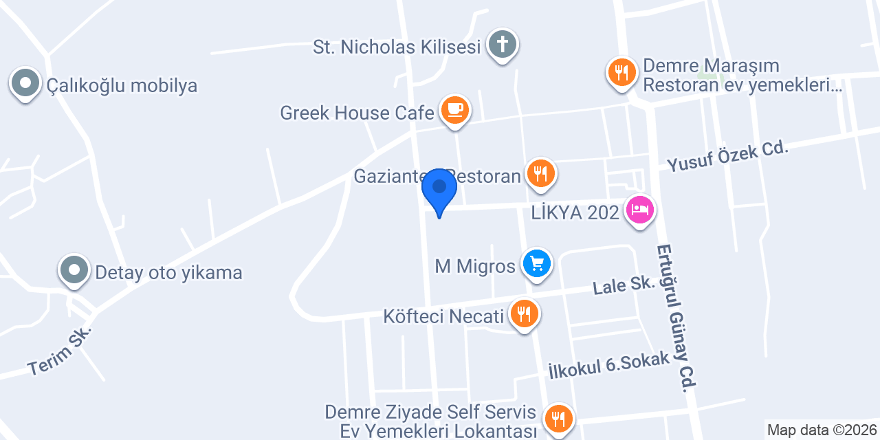 DEMRE ALKAN APART konumu