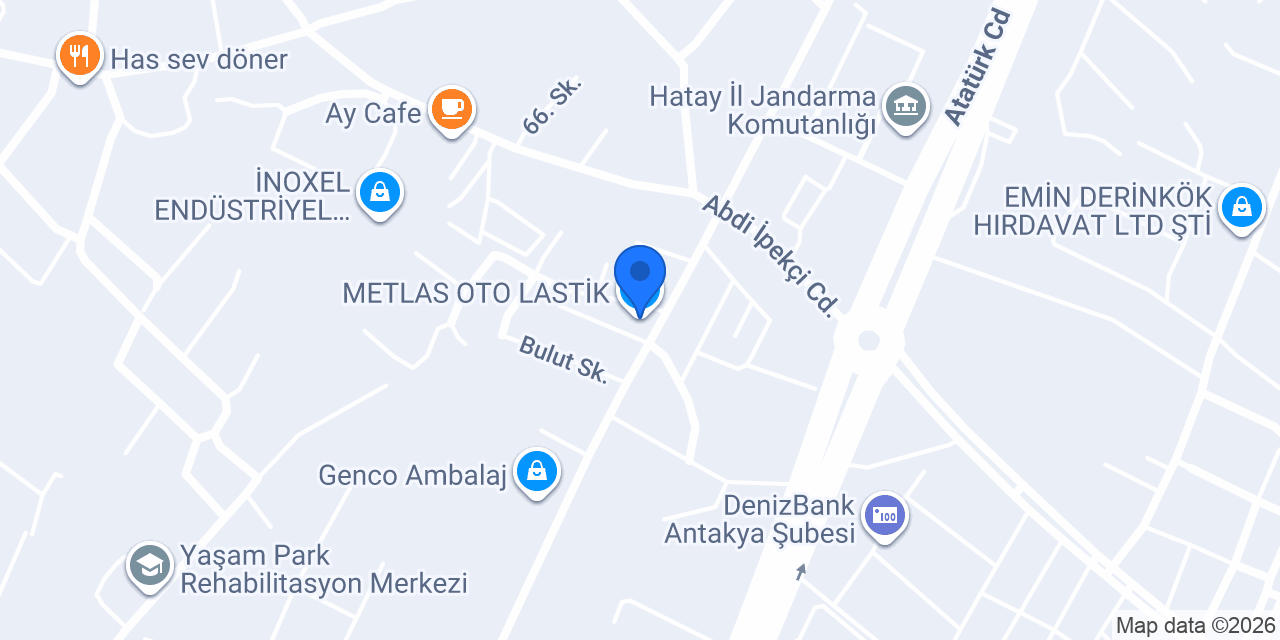 METLAS OTO LASTİK konumu