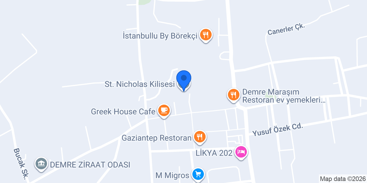 St. Nicholas Kilisesi konumu