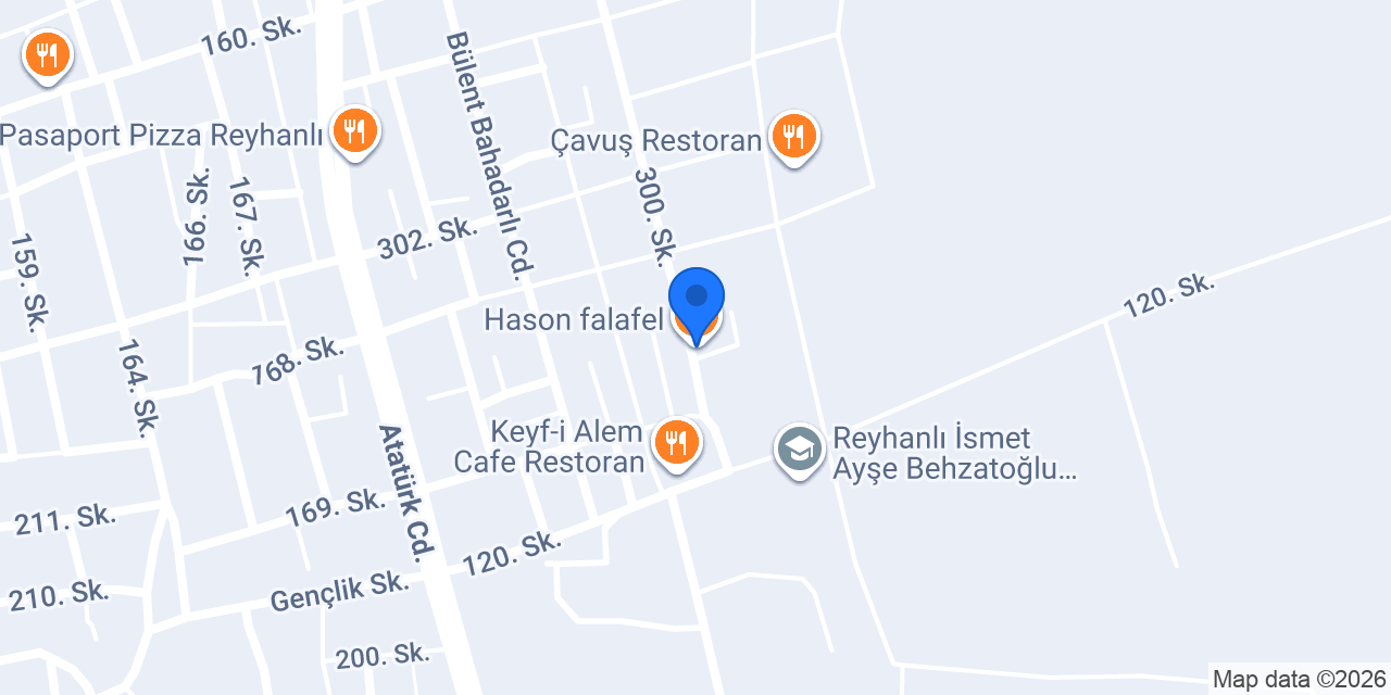 Hason falafel konumu