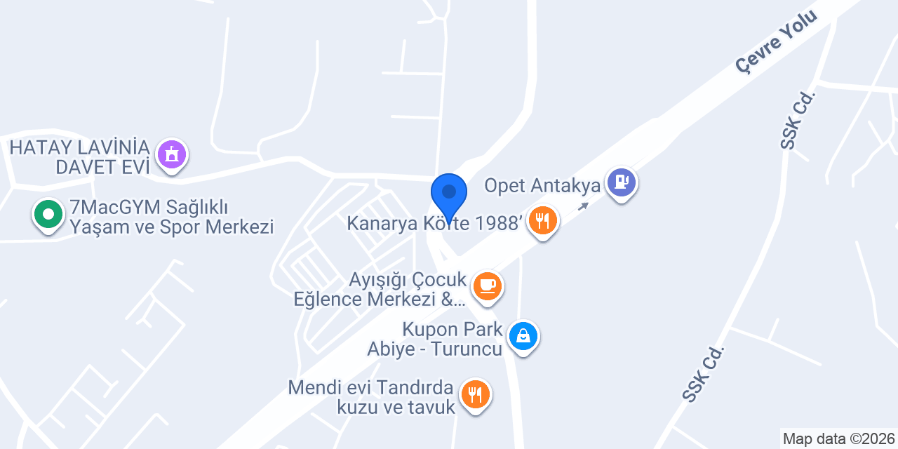 Antakya kebapçısı konumu