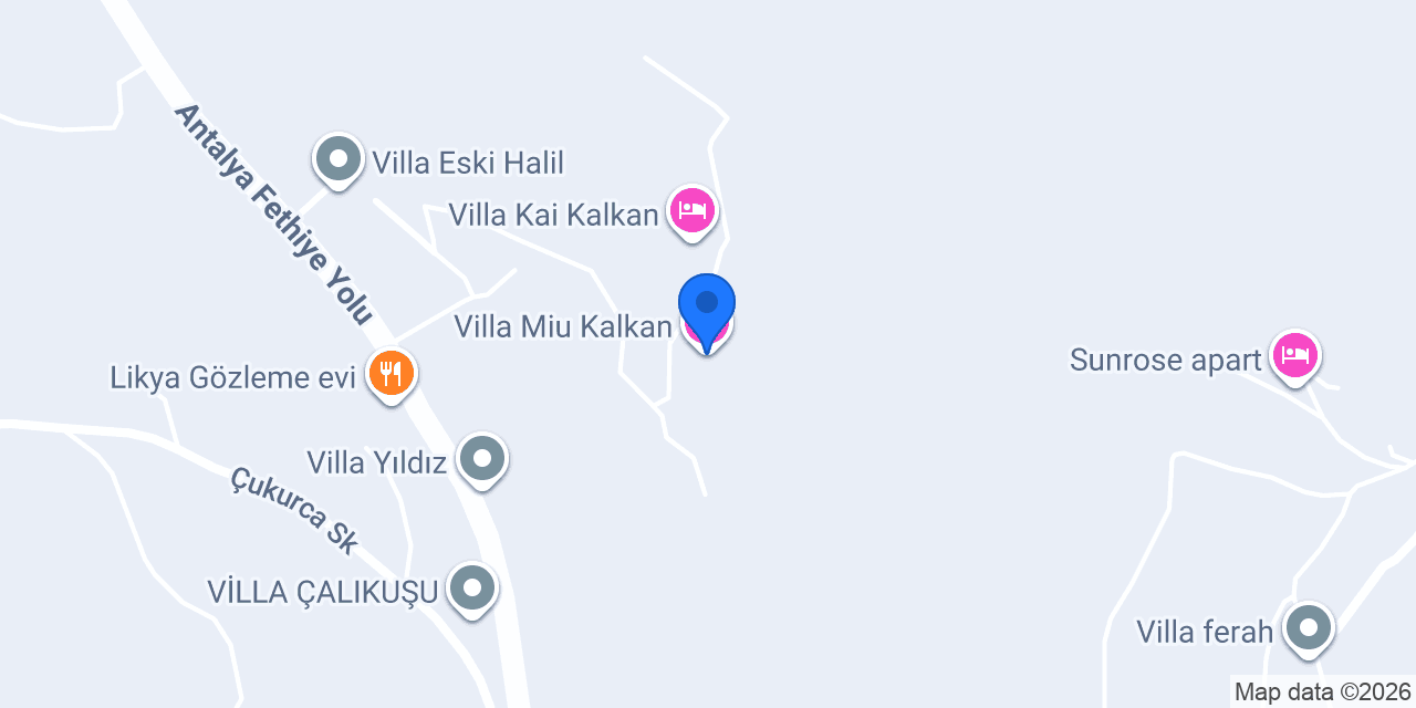 Villa Miu Kalkan konumu