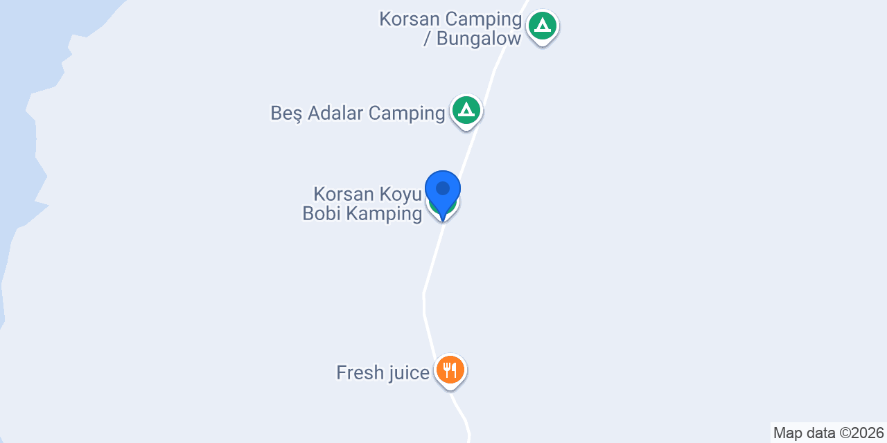 Korsan Koyu Bobi Kamping konumu